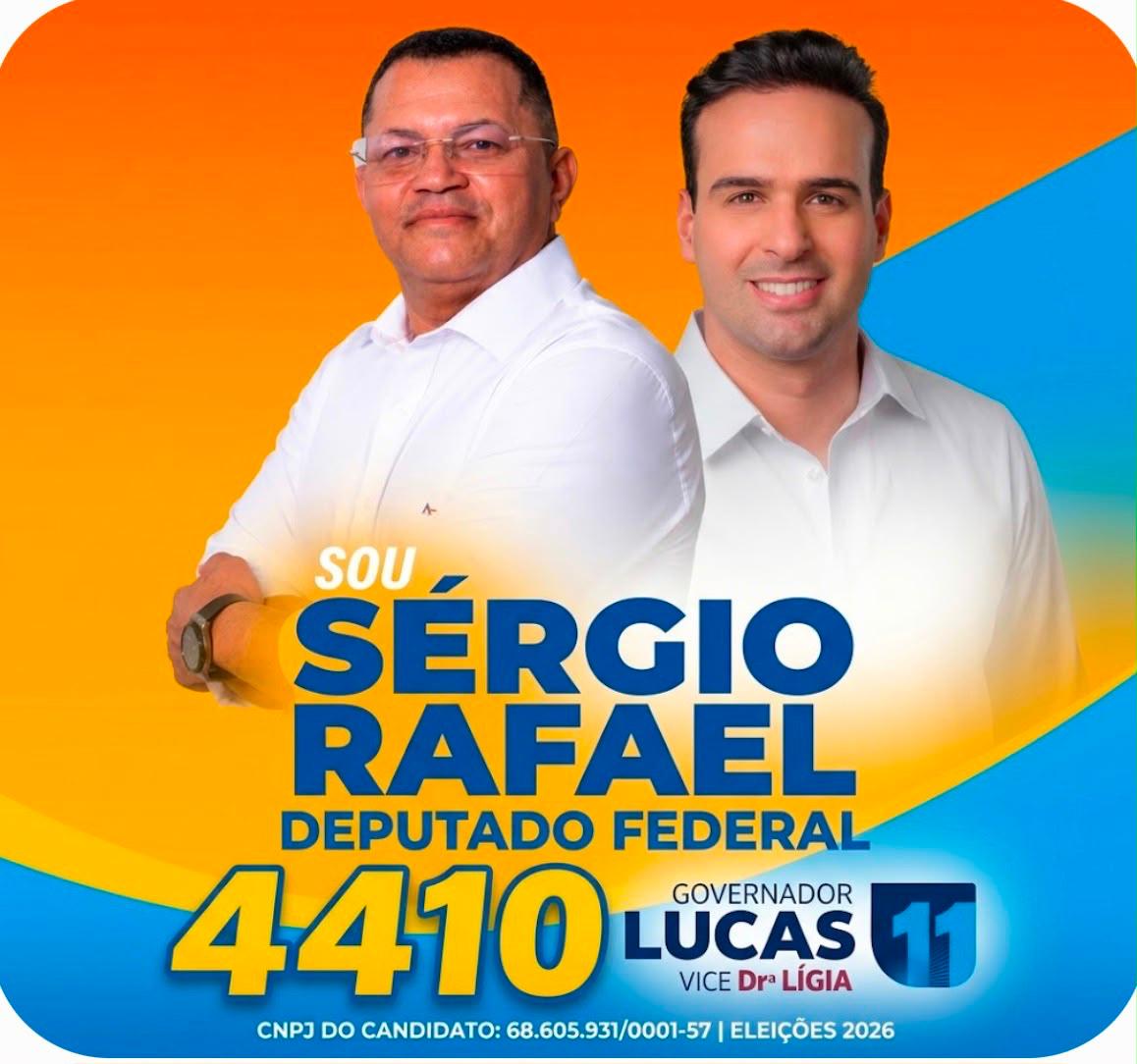 Sérgio Rafael 4410 ao lado de Lucas 11, candidato ao Governo da Paraíba